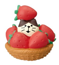 画像1: concombre STRAWBERRY いちごケーキフェア2022 ひょっこりいちご猫