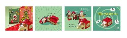画像2: コンコンブル2022 タイムスリップ昭和のクリスマス サイコロ文鳥（紅白セット）