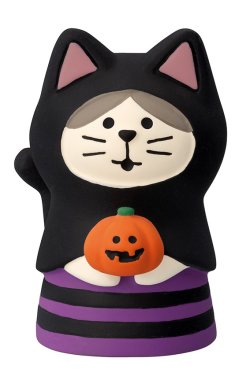 画像1: concombre HALLOWEEN2024 HAPPY OBAKE NIGHT ねこずきん黒猫