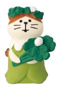 decole concombre HelloSpring フラワーにゃんこ　クローバー