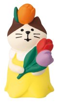 decole concombre HelloSpring フラワーにゃんこ　チューリップ