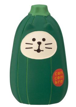 画像1: decole concombre おやさい猫だるま　ズッキーニ