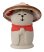 画像1: concombre 旅猫2025　旅猫ツアーズ　笠猫地蔵（笠付き） (1)