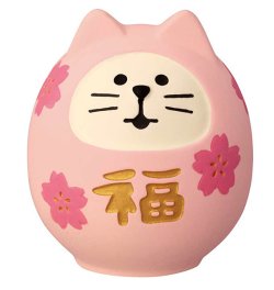 画像1: concombre まったり合格祈願　桜咲く猫だるま