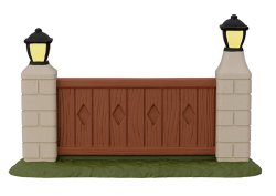 画像1: concombre HALLOWEEN2025 おばけにゃんこたち　街灯付きフェンス