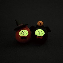 画像2: concombre HALLOWEEN2025 おばけにゃんこ　ハロウィン猫だるま　パーティこうもり