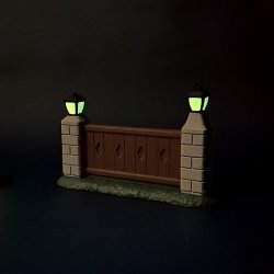 画像2: concombre HALLOWEEN2025 おばけにゃんこたち　街灯付きフェンス