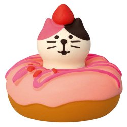 画像1: concombre まったりドーナツショップ2025　ひょっこりにゃんドーナツ　いちご