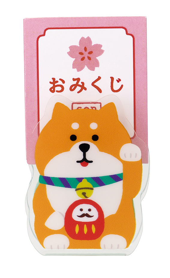 concombre まったりお正月2026午　FUKUMONO 福もの屋　おみくじクリップ　まねきわんこ