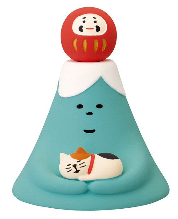 concombre まったりお正月2026午　FUKUMONO 開運富士山　富士山とすやすや子猫