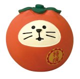 画像: concombre お月見2021 みのりの秋　フルーツ猫だるま　柿