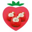 画像2: concombre STRAWBERRY いちごケーキフェア2022 フルーツ猫だるま　いちご (2)