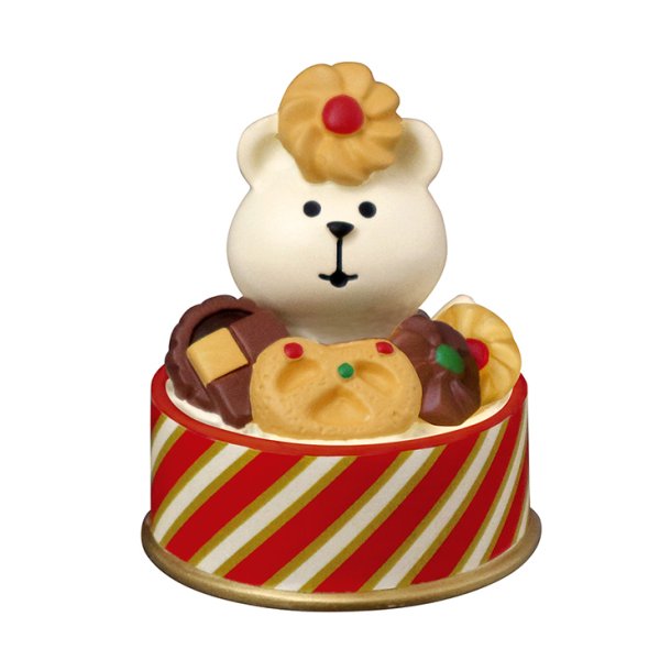 画像1: コンコンブル2022 タイムスリップ昭和のクリスマス しろくまクッキー缶 (1)