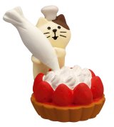 画像: concombre STRAWBERRY2023とれたていちごカフェ　いちごタルト子猫