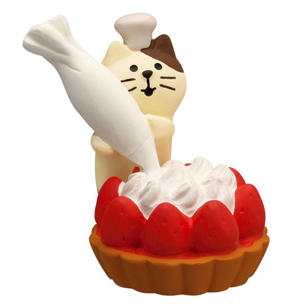 画像1: concombre STRAWBERRY2023とれたていちごカフェ　いちごタルト子猫 (1)