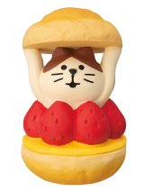 画像: concombre STRAWBERRY2023とれたていちごカフェ　シューからこんにちは猫