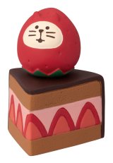 画像: concombre STRAWBERRY2024 ジャンボないちごフェア　いちご猫だるまのチョコケーキ