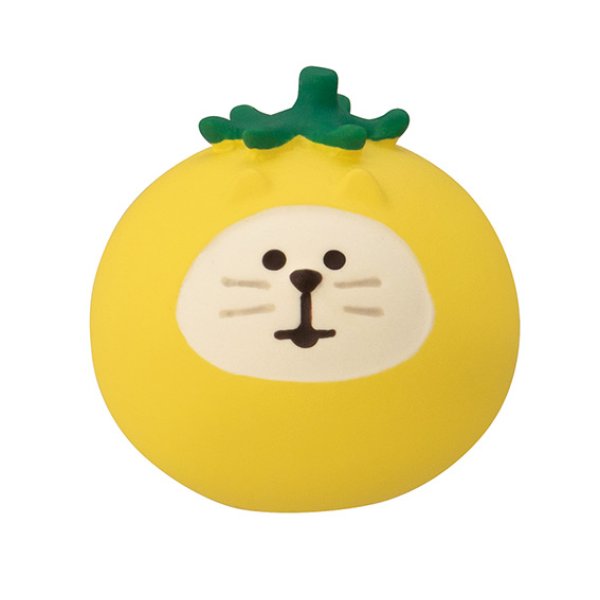 画像1: decole concombre おやさい猫だるま　ミニとまと　黄 (1)