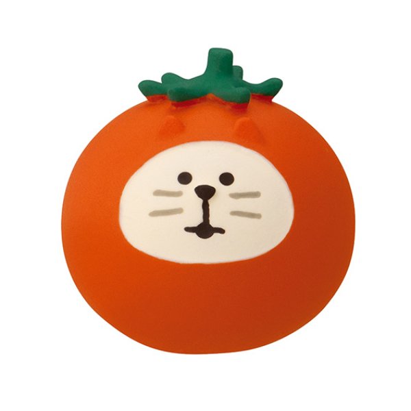 画像1: decole concombre おやさい猫だるま　ミニとまと　赤 (1)