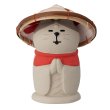 画像1: concombre 旅猫2025　旅猫ツアーズ　笠猫地蔵（笠付き） (1)
