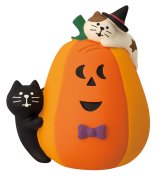 画像: concombre HALLOWEEN2025 おばけにゃんこ　かぼちゃといたずら子猫