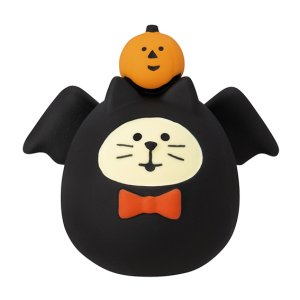 画像: concombre HALLOWEEN2025 おばけにゃんこ　ハロウィン猫だるま　パーティこうもり