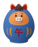 画像: concombre まったりお正月2026午 新春 福馬　馬だるま