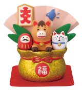 画像: concombre まったりお正月2026午 新春 福馬　宝袋からひょっこり馬