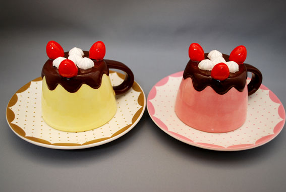 画像1: chocolat fraises プリン カップ＆ソーサー (1)