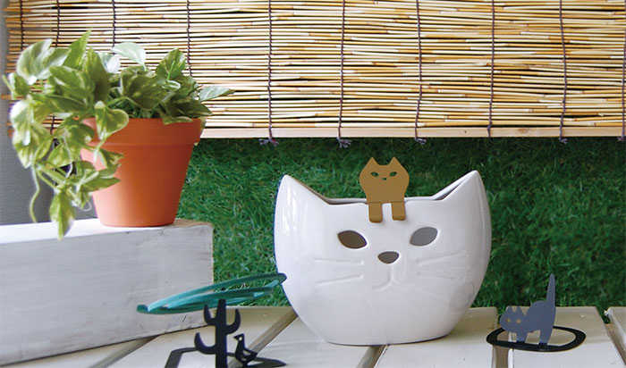 画像: DECOLE atelier No.11 蚊遣り鉢のぞき猫