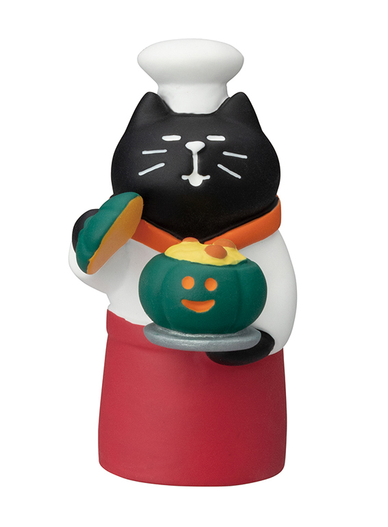 画像1: concombre HALLOWEEN2022 かぼちゃの王国　黒猫シェフ　かぼちゃグラタン (1)