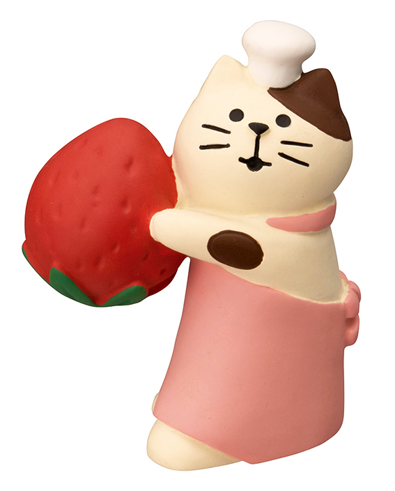 画像1: concombre STRAWBERRY2023とれたていちごカフェ　いちご運び猫 (1)